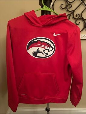 Nike Red Kids Hoodie with UH Athletic Crest